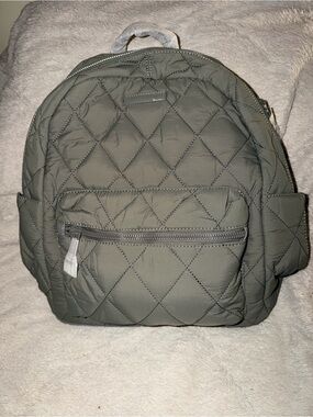 Poppy and Peonies Quilted Grey Backpack BNWT